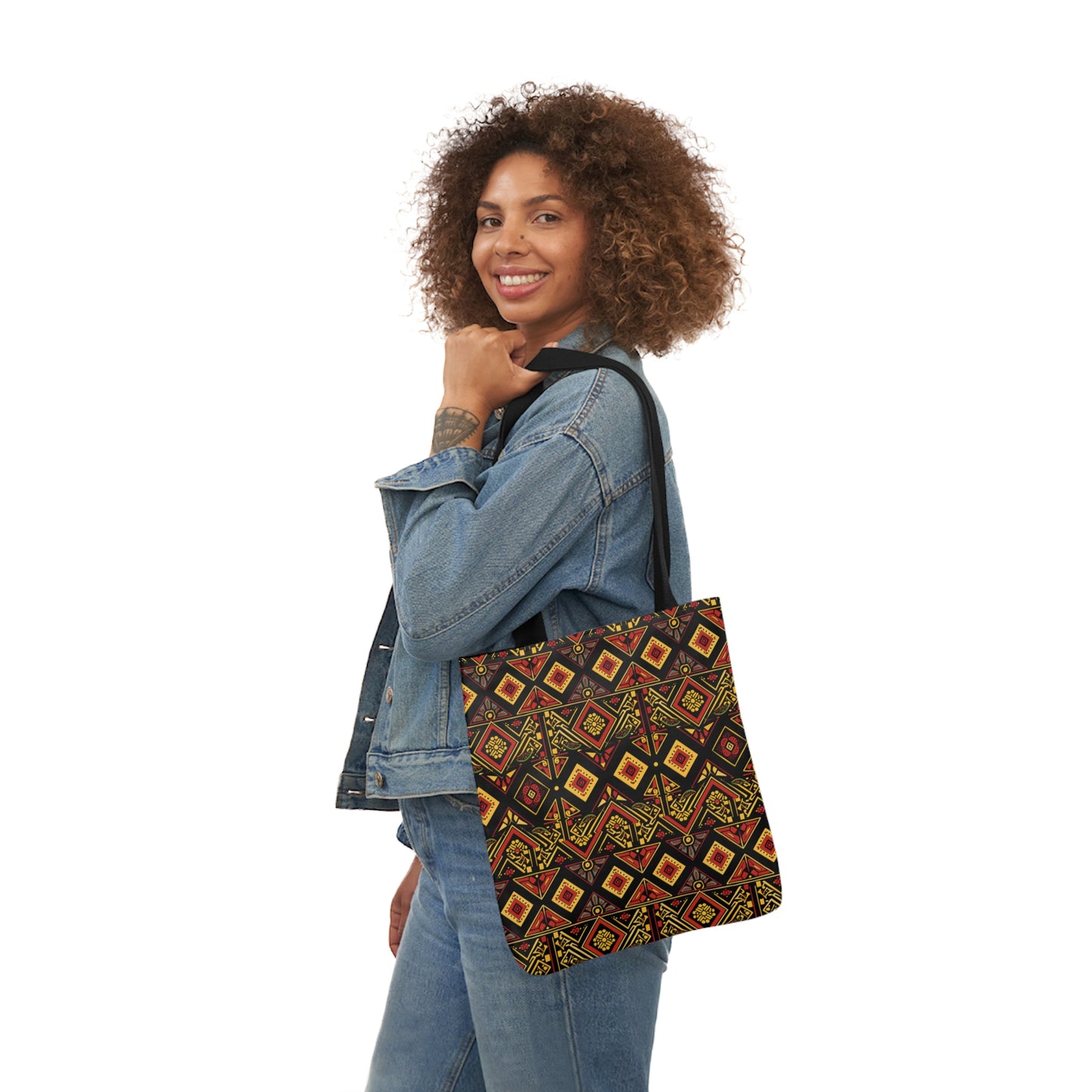 Habesha Canvas Tote Bag, 5-Color Straps