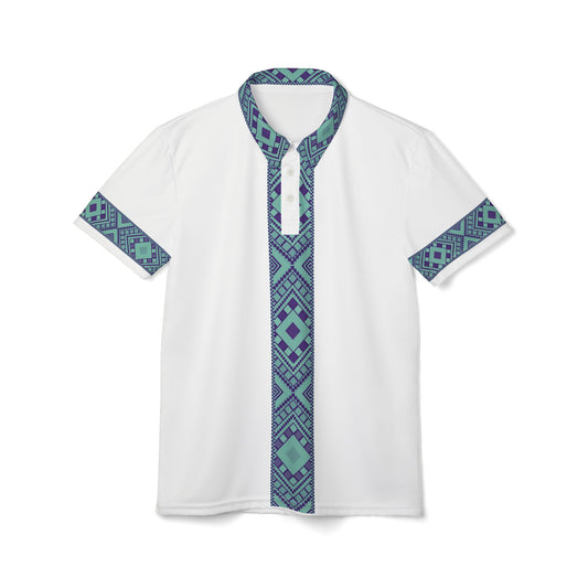 Habesha Tradition Unisex Polo Shirt - Ethiopian Cultural Tee, African Heritage Top, Traditional Clothing, Ethiopian Pride Gift, Unisex